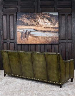 Cassidy Olive Leather Sofa