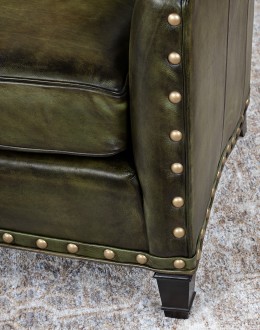Cassidy Olive Leather Sofa