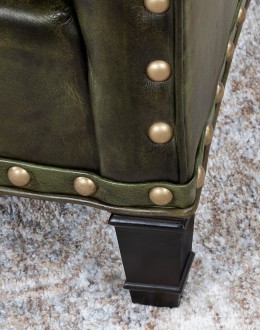 Cassidy Olive Leather Sofa