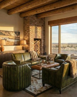 Oliver Olive Leather Swivel Chair Oliver Olive Leather Swivel Chair