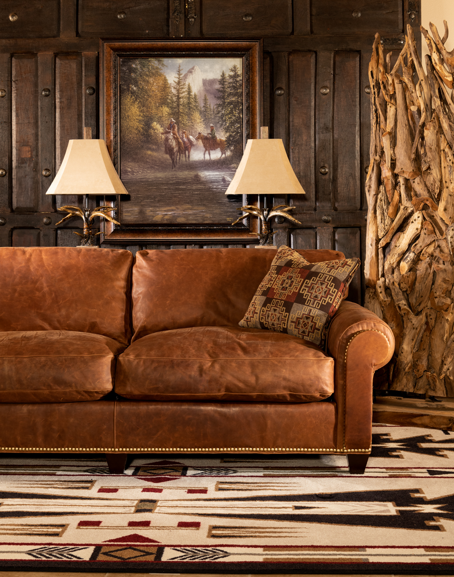 comfy brown leather chair