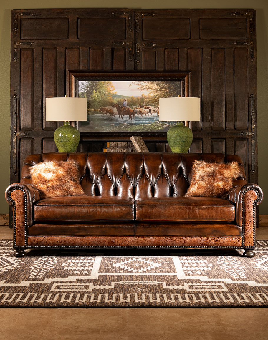 diagonal Conectado Ocurrir Colchester Leather Sofa | Fine Furniture | American Made