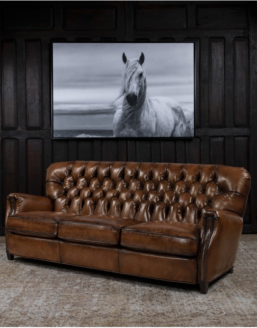 Colt Tufted Leather Sofa