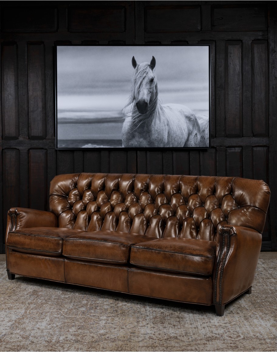 Colt Tufted Leather Sofa