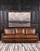 The Cowboy AF Leather Sofa is a western-style armchair with a luxurious full-grain leather finish