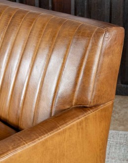 Coyote Saddle Leather Sofa