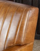 small sofa made with saddle leather