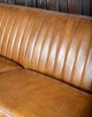 small sofa made with saddle leather