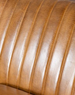 Coyote Saddle Leather Sofa