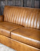 small sofa made with saddle leather