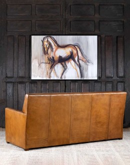Coyote Saddle Leather Sofa