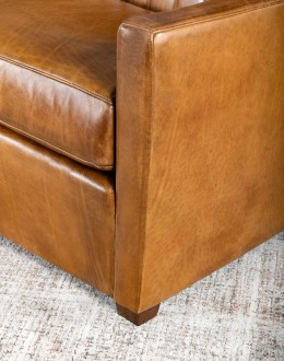 Coyote Saddle Leather Sofa