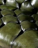 distressed olive color leather chesterfield sofa