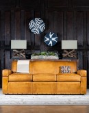 small modern style tan leather sofa,sofa with saddle leather