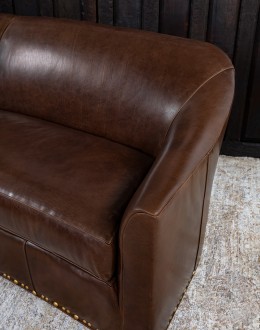 Doc Brown Leather Sofa