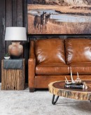 modern rustic style leather sofa,modern rustic sofa with saddle leather