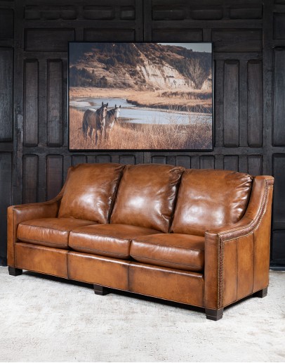 Dorado Leather Sofa modern rustic style leather sofa,modern rustic sofa with saddle leather