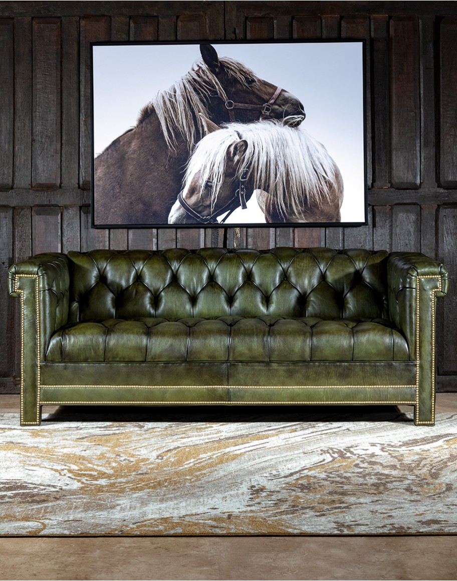 oliver tufted leather sofa