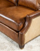 modern rustic style leather sofa,modern rustic sofa with saddle leather