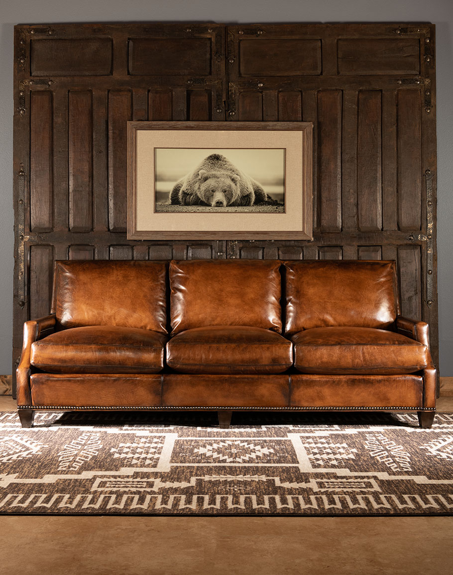 sexual Aviación violencia Jericho Leather Sofa | Fine Furniture | Adobe Interiors