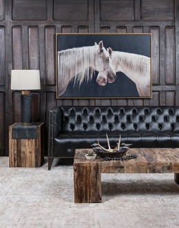 Kingston Black Tufted Leather Sofa