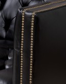 Kingston Black Tufted Leather Sofa