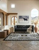 Kingston Black Tufted Leather Sofa Kingston Black Tufted Leather Sofa