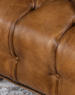 Kingston Tufted Leather Sofa