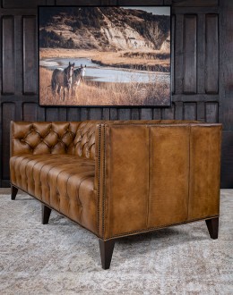 Kingston Tufted Leather Sofa