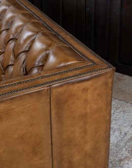 Kingston Tufted Leather Sofa