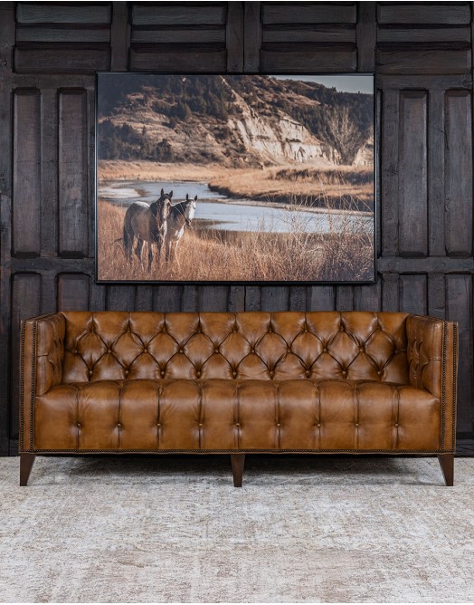 Kingston Tufted Leather Sofa