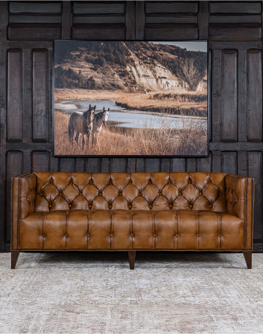 Kingston Tufted Leather Sofa