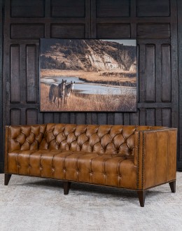 Kingston Tufted Leather Sofa