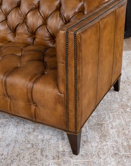 Kingston Tufted Leather Sofa