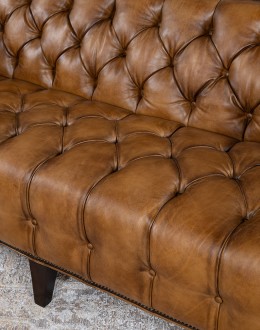 Kingston Tufted Leather Sofa