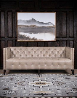 Kingston Ivory Chesterfield Leather Sofa Kingston Ivory Chesterfield Leather Sofa