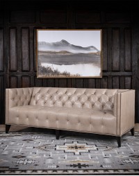 Kingston Ivory Chesterfield Leather Sofa