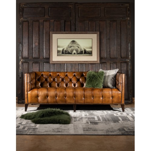 Kingston Tufted Leather Sofa Fine