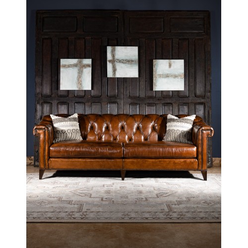 Lockwood Leather Chesterfield Sofa | American Made - Adobe Interiors