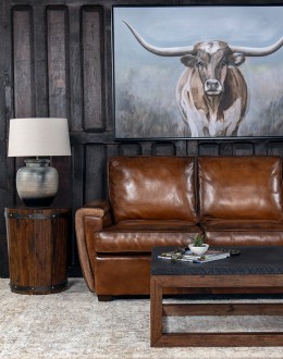 Malibu Mocha Leather Sofa