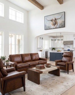 Slayden Rough Out Leather Recliner