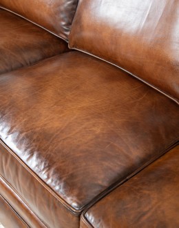 Nevada Brown Leather Sofa