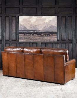 Nevada Brown Leather Sofa