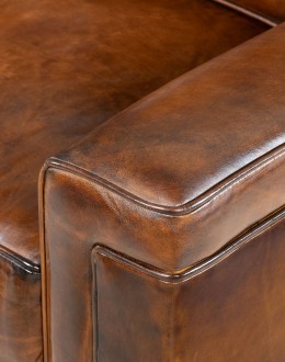 Nevada Brown Leather Sofa