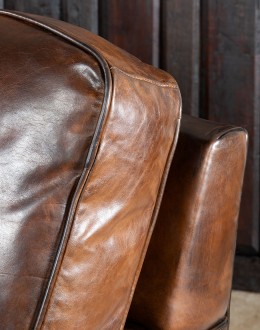 Nevada Brown Leather Sofa