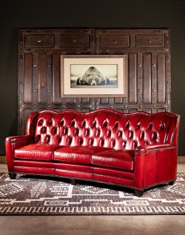 high end red leather sofa with tufted back,red leather chesterfield sofa