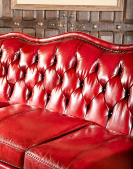 high end red leather sofa with tufted back,red leather chesterfield sofa