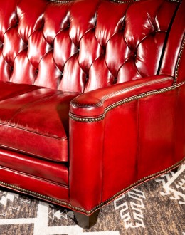 high end red leather sofa with tufted back,red leather chesterfield sofa