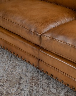 Painted Bison Leather Sofa