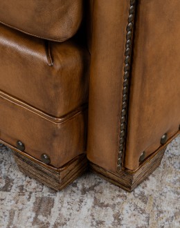 Painted Bison Leather Sofa